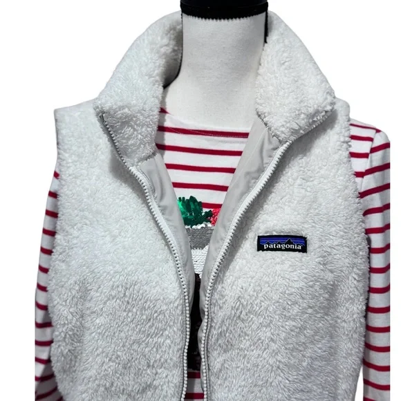 PATAGONIA White fur vest women’s size xl fleece jacket - Picture 5 of 17